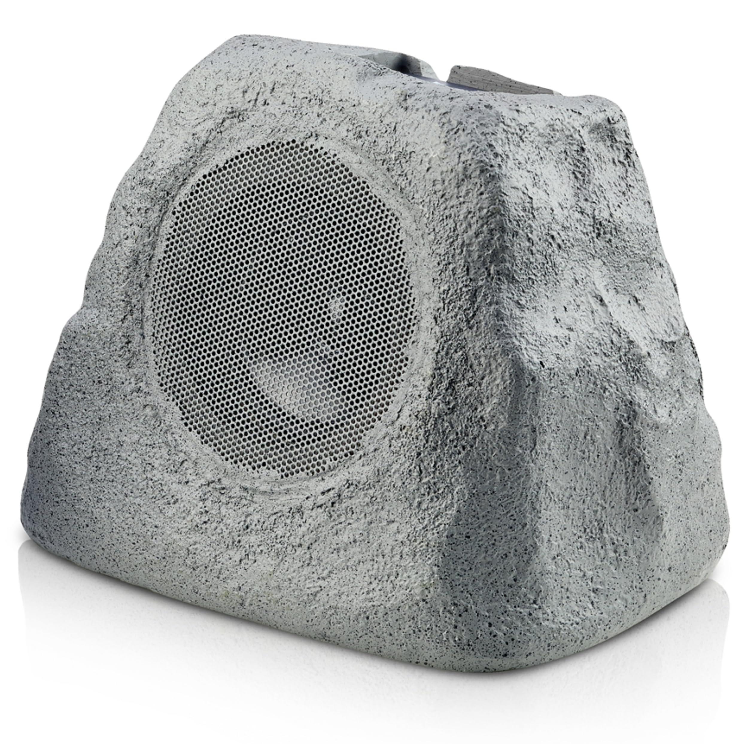 Gemini Sound Gemini Sound GHRK-500LTMS: Portable Solar-Powered Bluetooth Rock Speaker with Multi-Link, Weather-Resistant Design for Outdoor Entertainment, Wireless Connectivity, and Ambient LED Lighting