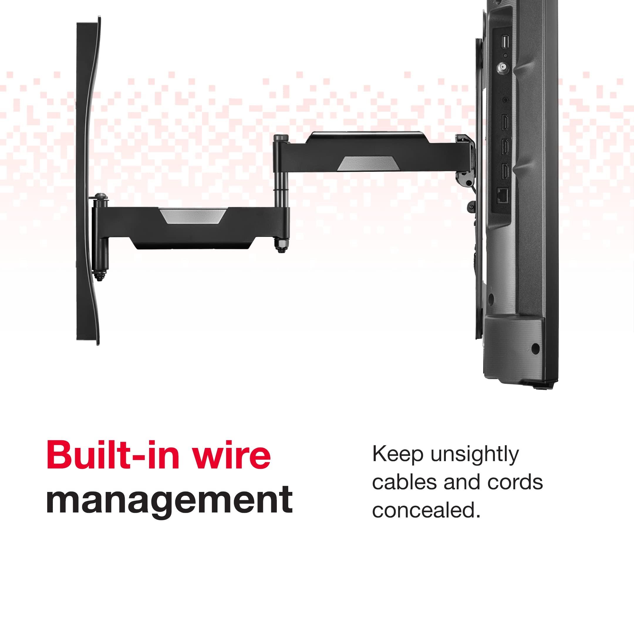 Rocketfish Rocketfish Full-Motion TV Wall Mount for Most 40\"75\" TVs - Tilt & Swivel TV Mount - Full-Motion TV Wall Mount with Built-in Wire Management System - Swivel TV Mount with Mounting Hardware Included