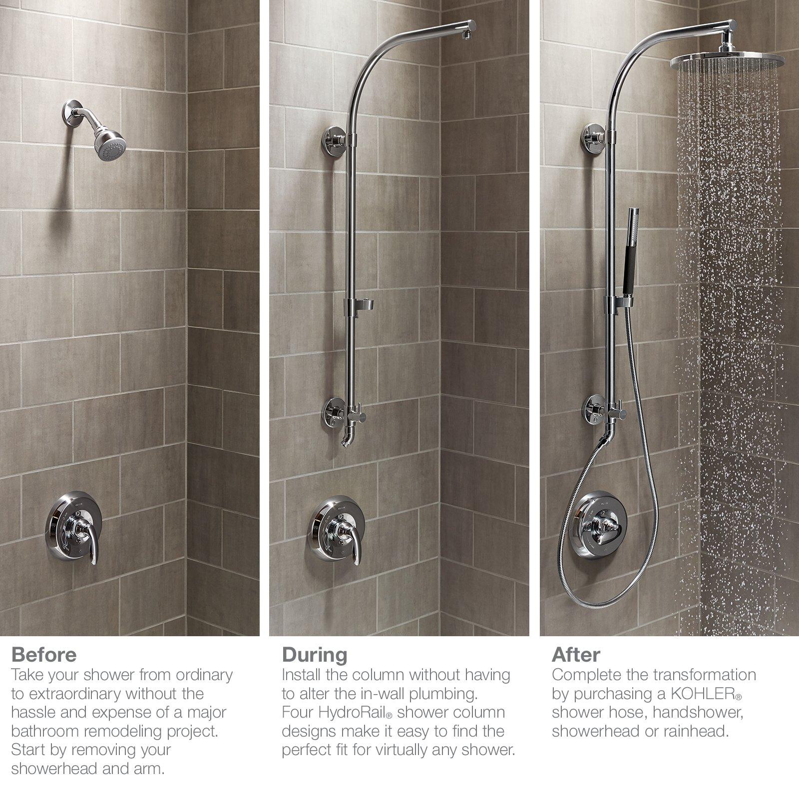 Kohler KOHLER K-45904-CP Hydrorail-H Shower Column, Polished Crome