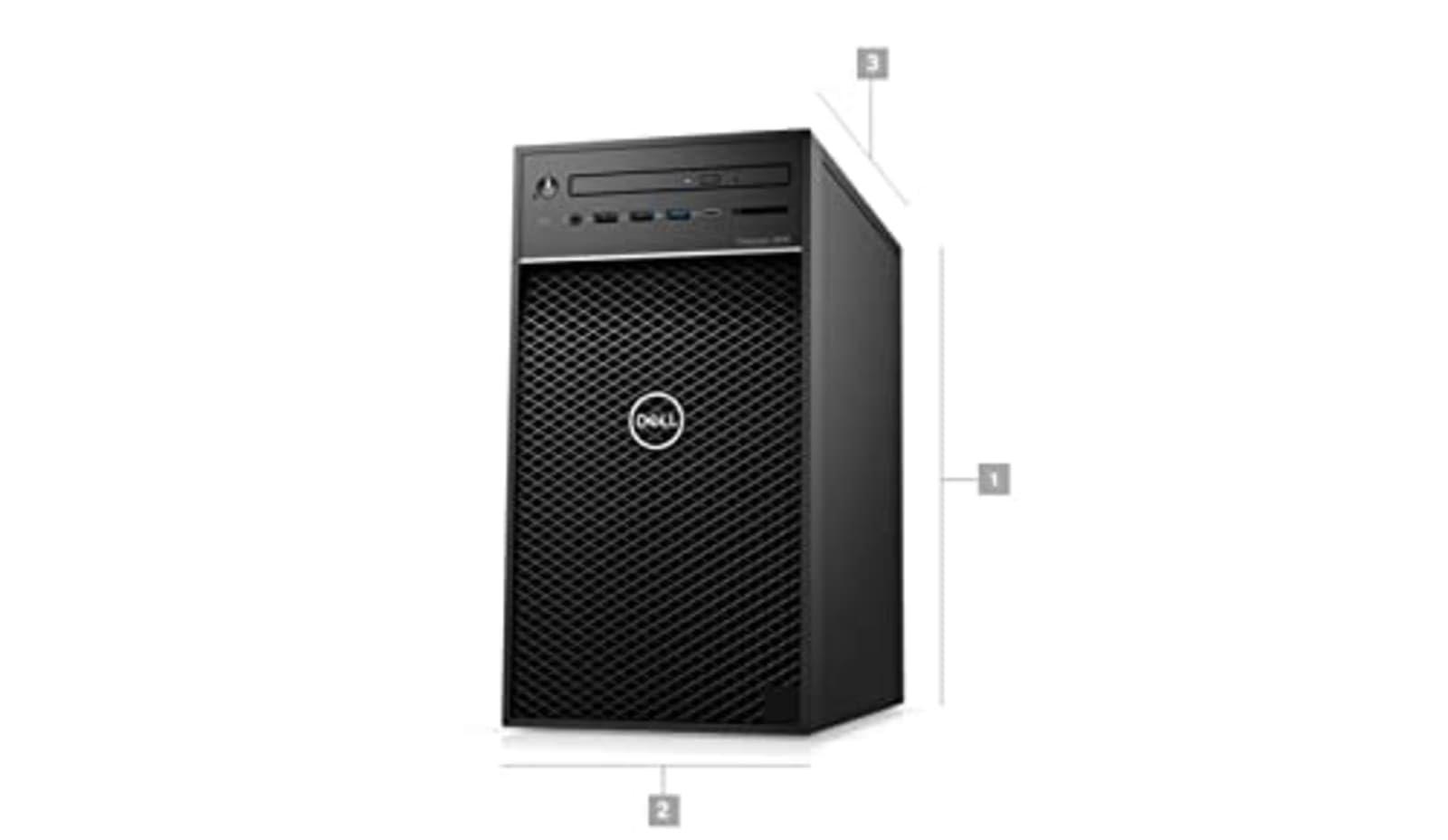 Dell Dell Precision 3640 Workstation Desktop | Core i7-10700 - 1TB SSD Hard Drive - 32GB RAM - Nvidia Quadro P1000 | 8 cores @ 4.8 GHz - 4GB GDDR5 Win 10 Pro Black (Renewed)