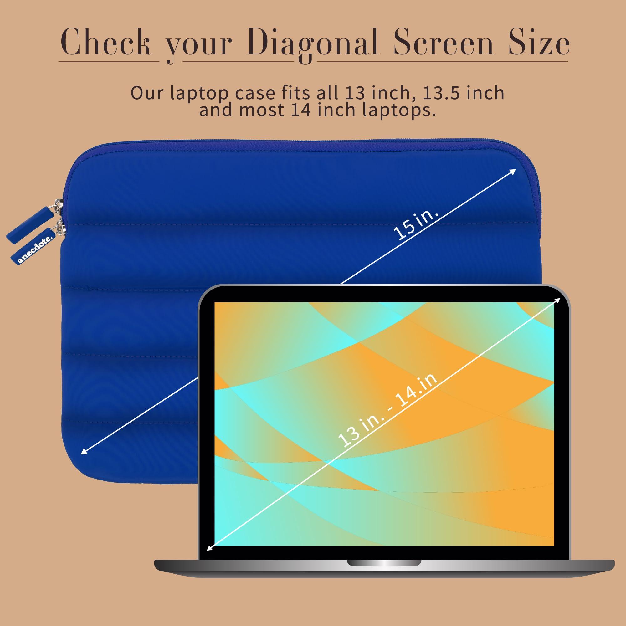 ANECDOTE. ANECDOTE Laptop Case 13-14 Inch A Perfect Laptop Sleeve That is Compatible with MacBook Air/Pro and iPad Pro 12.9 Fits in Your Bag, Made of 100% Nylon with Aesthetic Design (Royal Blue)