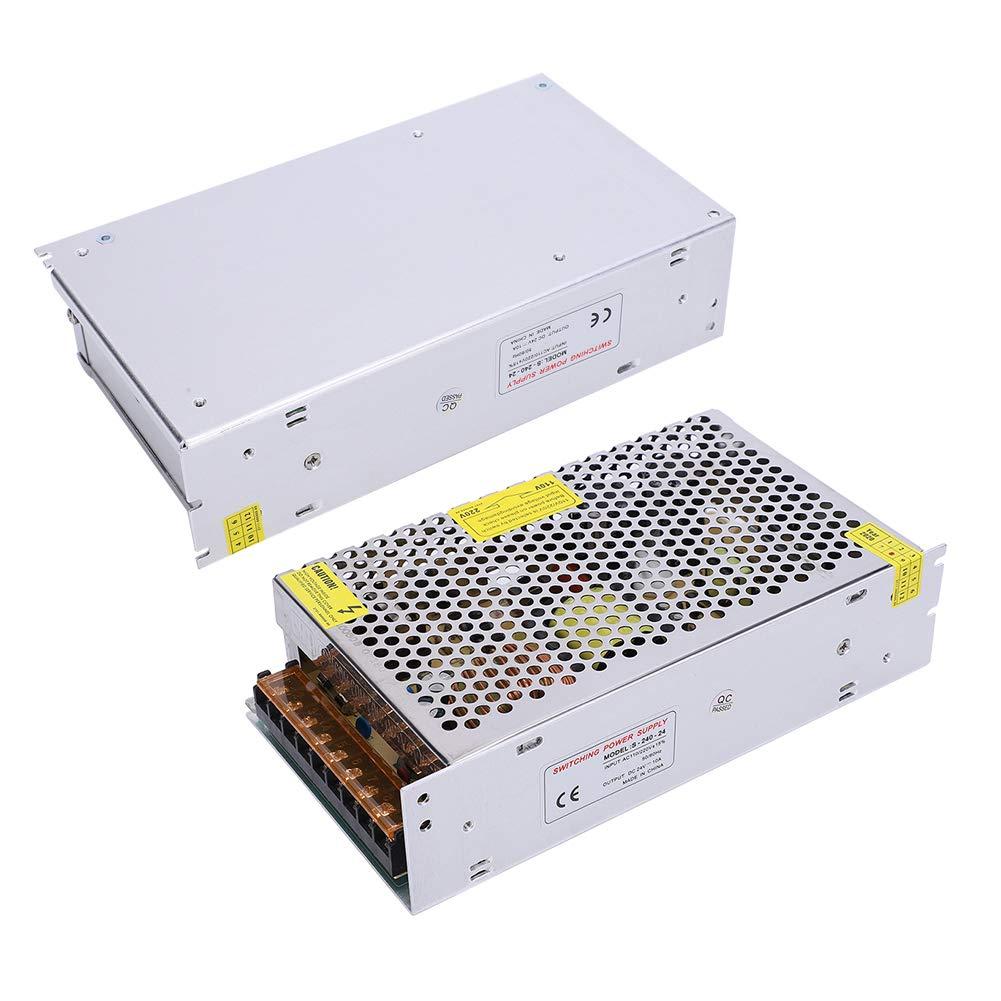 NDNCZDHC DC 24V Power Supply Adapter Transformer Switch AC 110V / 220V to DC 24V 10amp 240W Universal Regulated Switching Power Supply for LED Strip CCTV