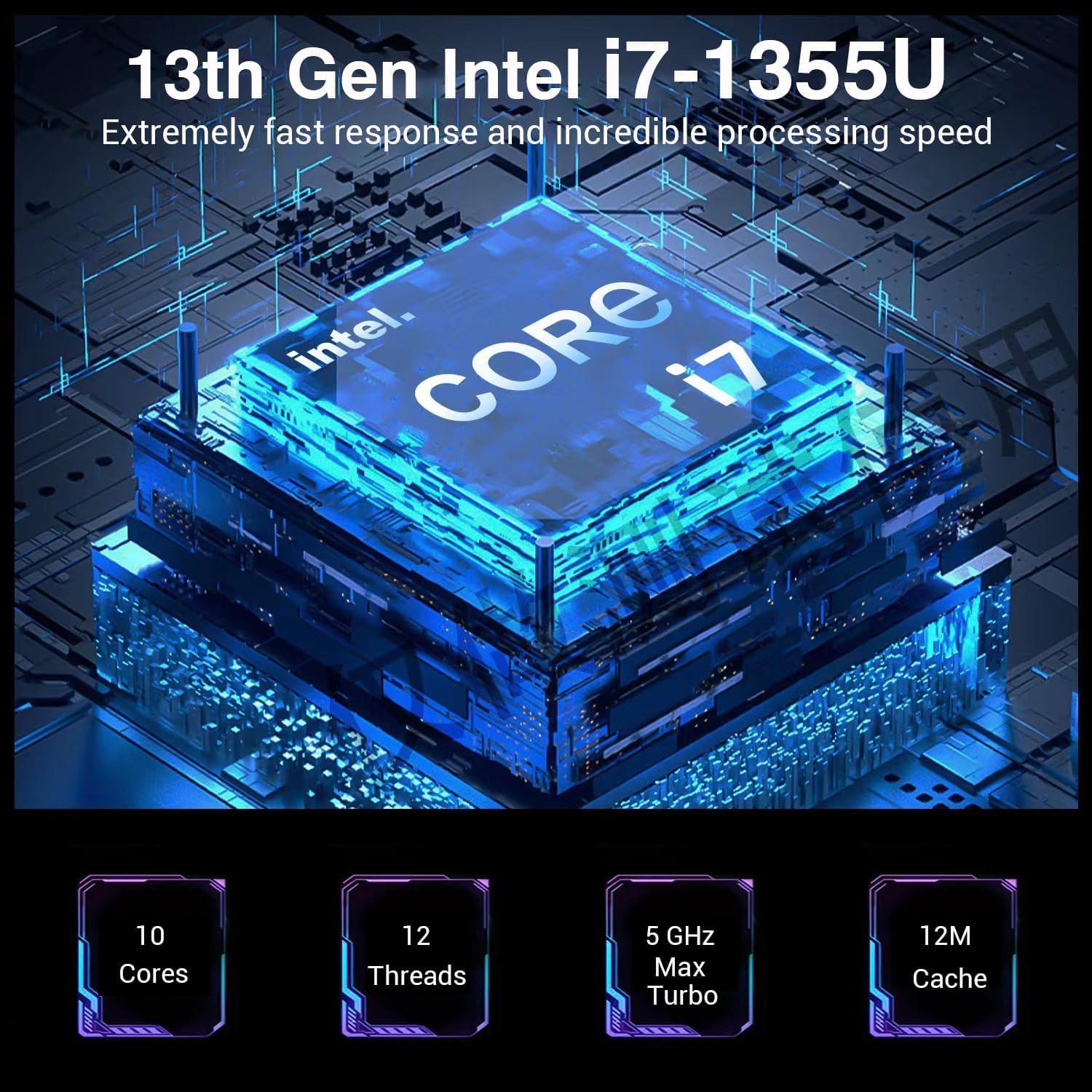 HP HP 17 Touchscreen Laptop Computer, 17.3" HD+ Touch Screen Business PC, Intel Core i7, 64GB RAM 2TB SSD, Windows 11 Pro, Lifetime Office, 10 key Numeric Backlit Keyboard, Fingerprint Reader