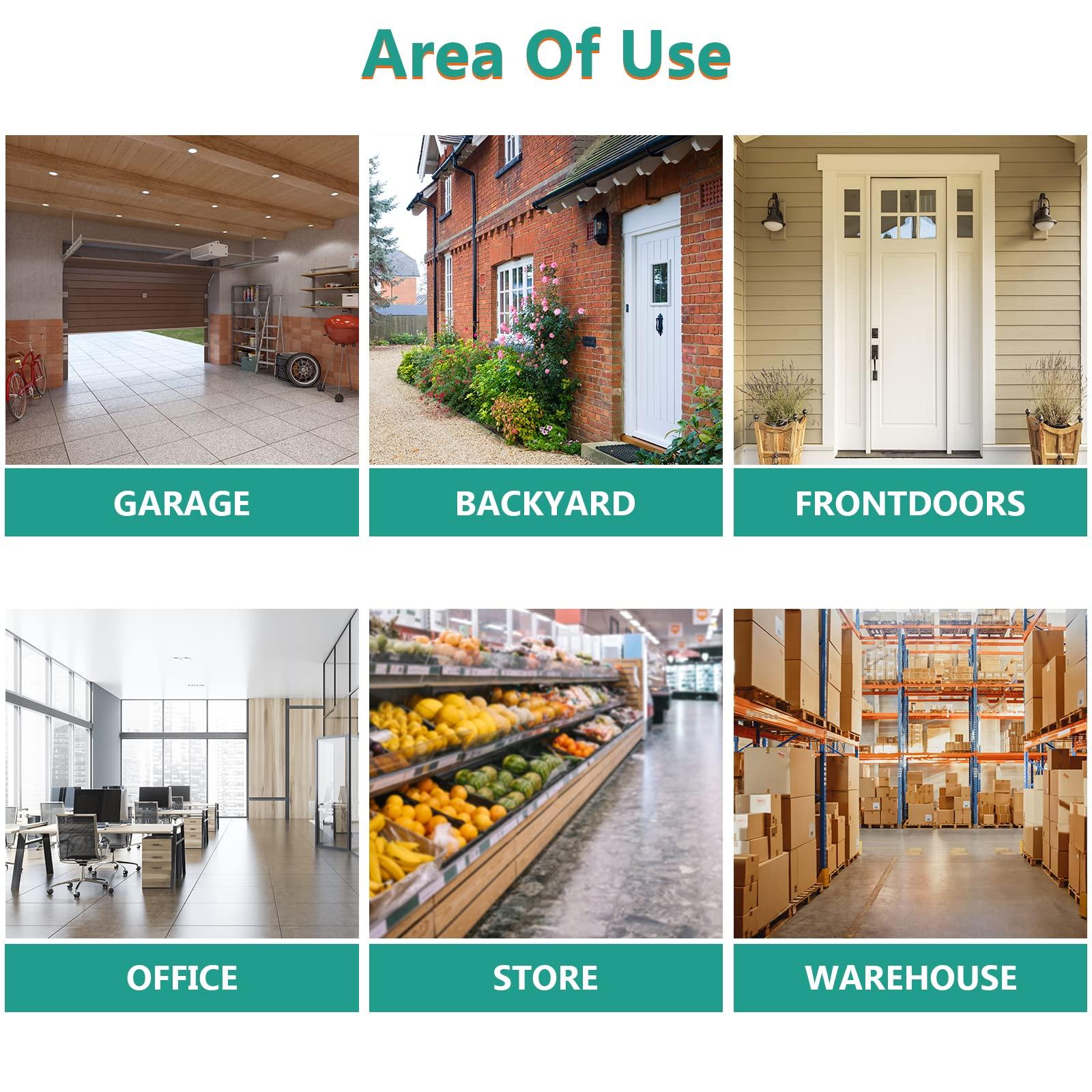 WALI WALI Dummy Fake Security CCTV Dome Camera with Flashing Red LED Light with Security Alert Sticker Decals (SDW-4), 4 Packs, White