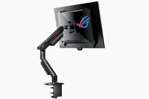 ASUS ASUS ROG Ergo Monitor Arm (AAS01) - Monitor Mount with Cable Management, Ergonomic, Pivot, Swivel, Height Fully Adjustable, Clean Desk Setup, up to 39 inches*,23lbs*, VESA 100x100, Mechanical Spring