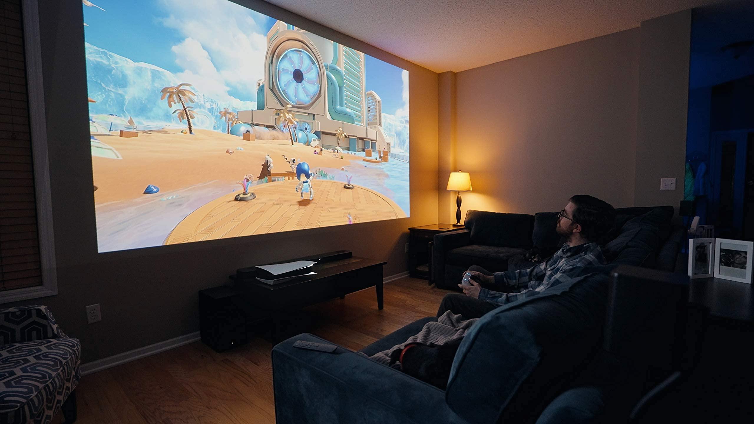 Miroir Miroir Ultra Pro 1200S DLP Smart Streaming 1080p Projector, Home Theater and Gaming, 1000 LED Lumens, DLP Technology, 2X 10-watt Speakers