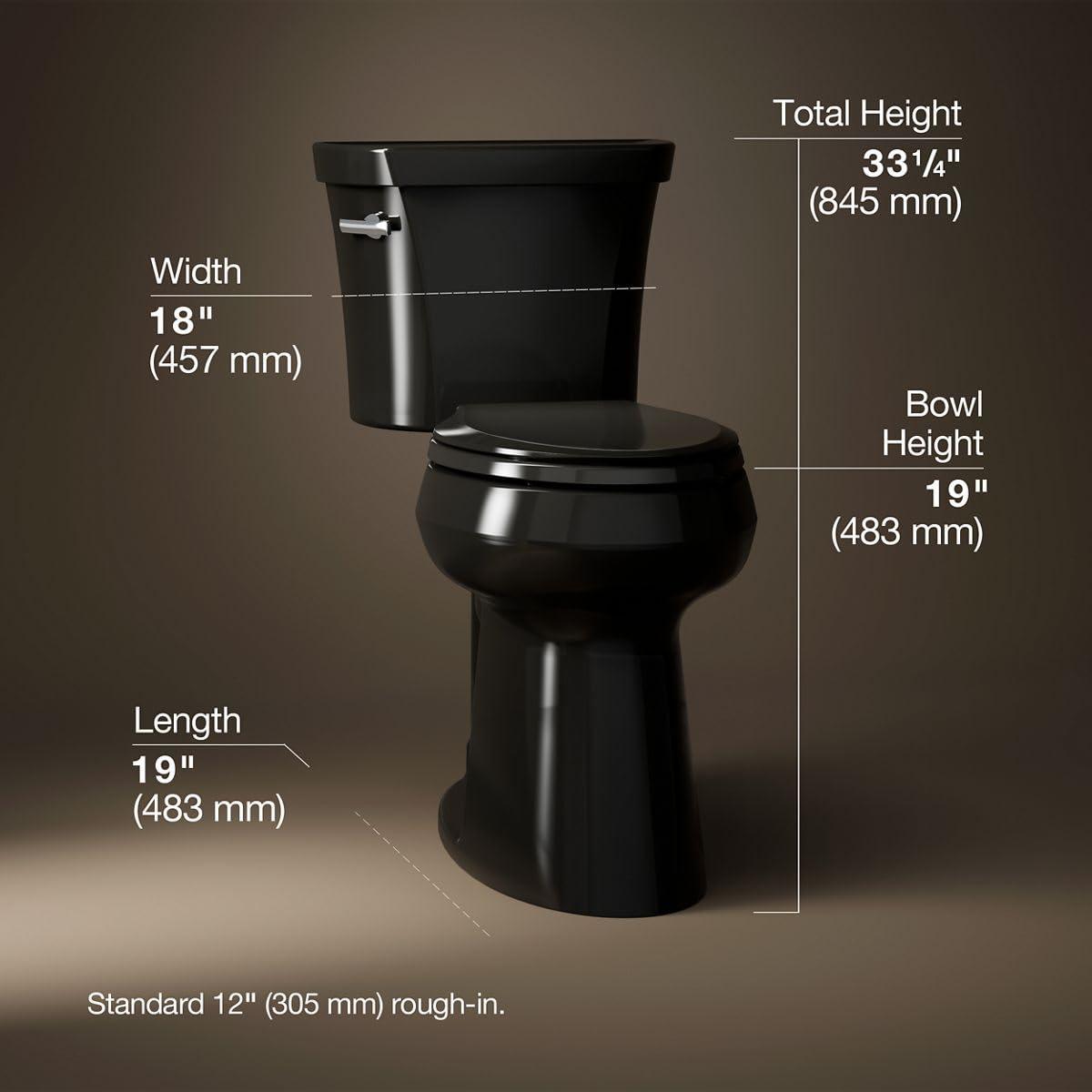 KOHLER KOHLER Highline Tall Two-piece Elongated 1.28 Gpf Tall Height Toilet