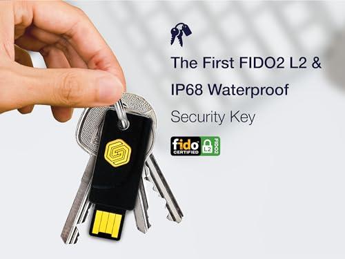 GoTrustID GoTrust Idem Key  A, IP68 Waterproof, Multi-Protocol Two-Factor Authentication Security Key, USB-A/NFC, FIDO L2 Certified - Safeguard Your Online Accounts
