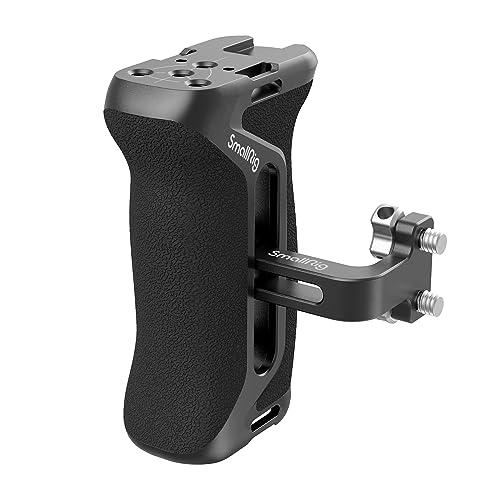 SMALLRIG SmallRig Aluminum Side Handle for Camera Cages, Universal Ergonomic Side Handgrip with Bulit-in 1/4\"-20 Locating Hole, Strap Hole, Cold Shoe, 36mm Up/Down Adjustable - 4015