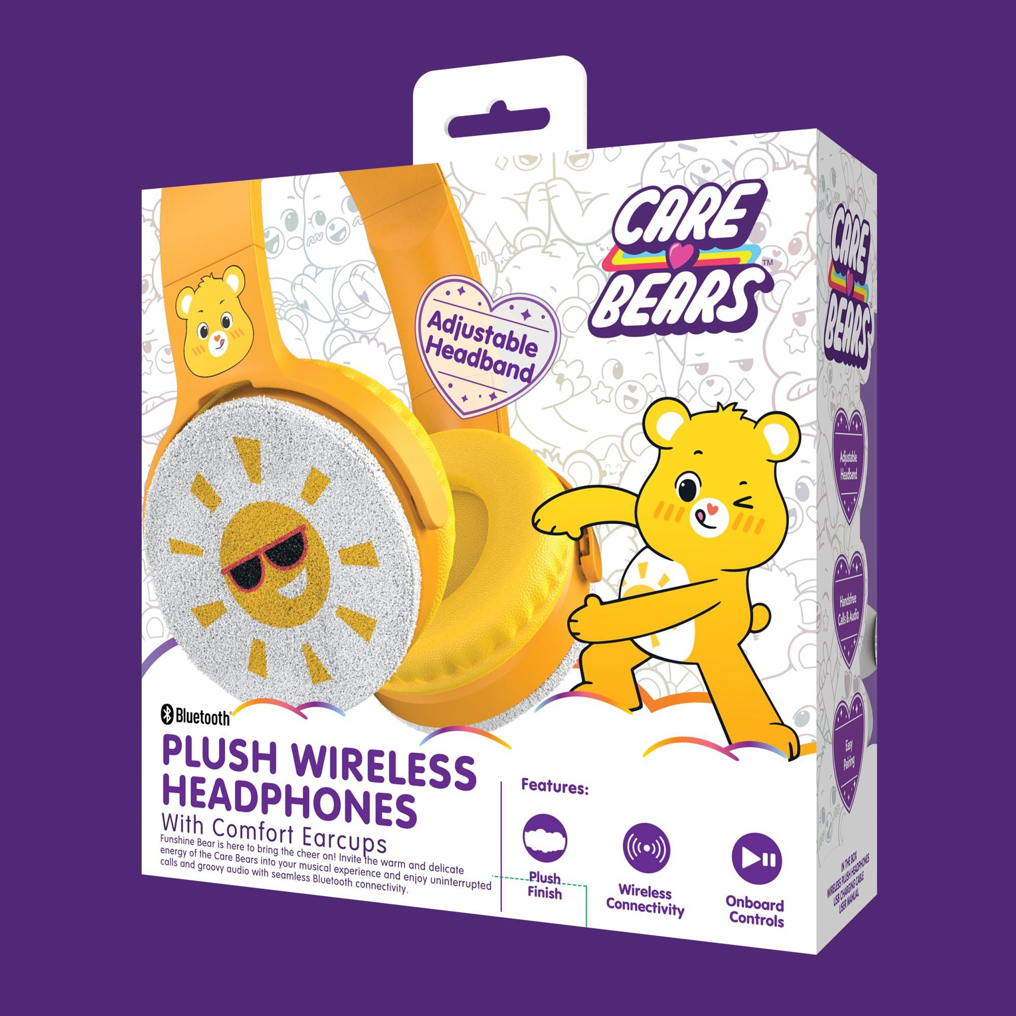 Care Bears Care Bears Plush Wireless Headphones Bluetooth, Kid-Friendly, Durable Design with Comfort Ear Cups, 8 Hours Playtime