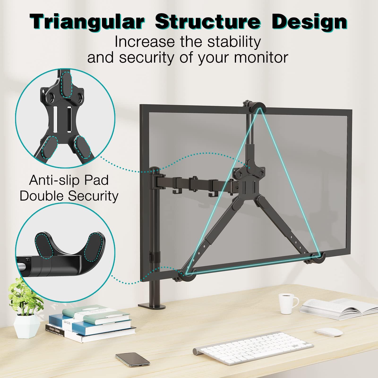 MOUNT PRO MOUNT PRO Monitor Wall Mount for 13 to 32 Inch Computer Screens and Universal Non-VESA Monitor Mount Adapter