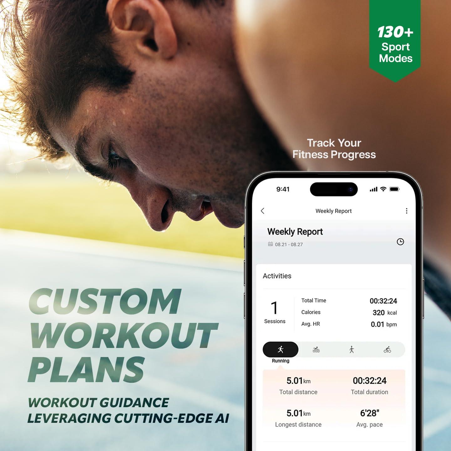 Amazfit Amazfit Active Edge Smart Watch 46 mm, Rugged Fitness Watch, GPS, AI Health Coach, 16-Day Battery, 130+ Sports Modes, Activity Trackers and Smartwatches Android and iPhone Compatible, Lava Black