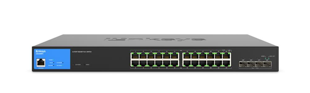 Linksys 24-Port Managed Gigabit PoE+ Switch with 4 10G SFP+ Uplinks 410W TAA Compliant LGS328MPC