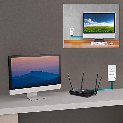 TRENDnet TRENDnet Powerline 1300 AV2 Adapter Kit, Includes 2 x TPL-422E Powerline Ethernet Adapters, IEEE 1905.1 & IEEE 1901, Gigabit Port, Range Up To 300m (984 ft), Simple Installation, White, TPL-422E2K