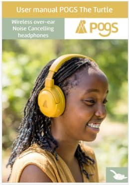 POGS POGS Wireless Over-Ear Noise Cancelling Headphones | The Turtle | Adjustable and Durable Headphones | Volume Limited 85 dB, Microphone | Wireless Music-Sharing Function (rPink)