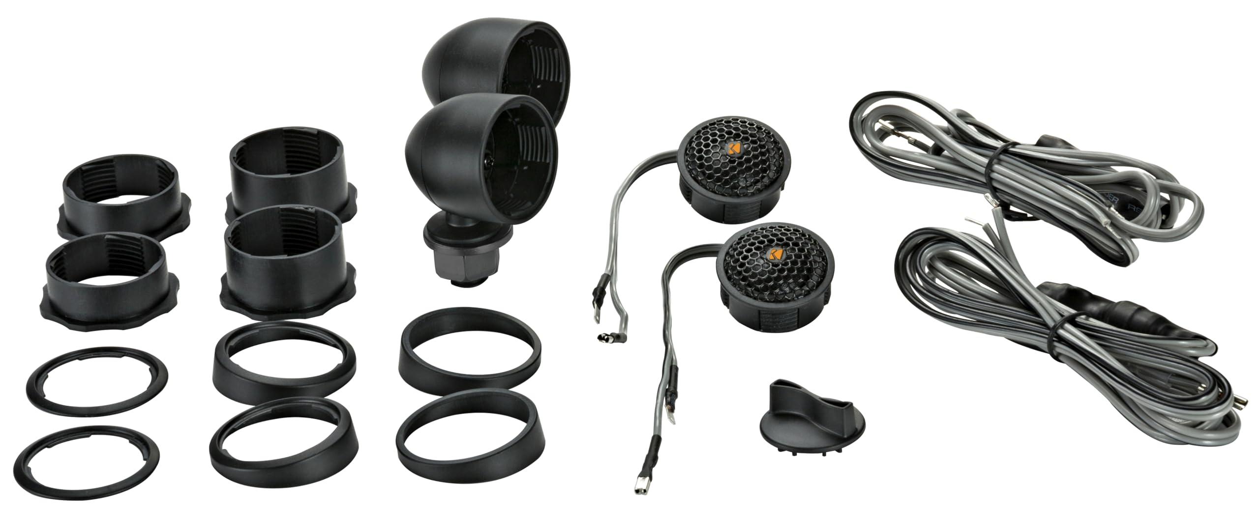 KICKER KICKER 51KST2504 1" (25mm) Tweeters, Includes X-Overs and Swivel Mount, 10-75 Watts RMS, 225 Watts Peak, 4-Ohm