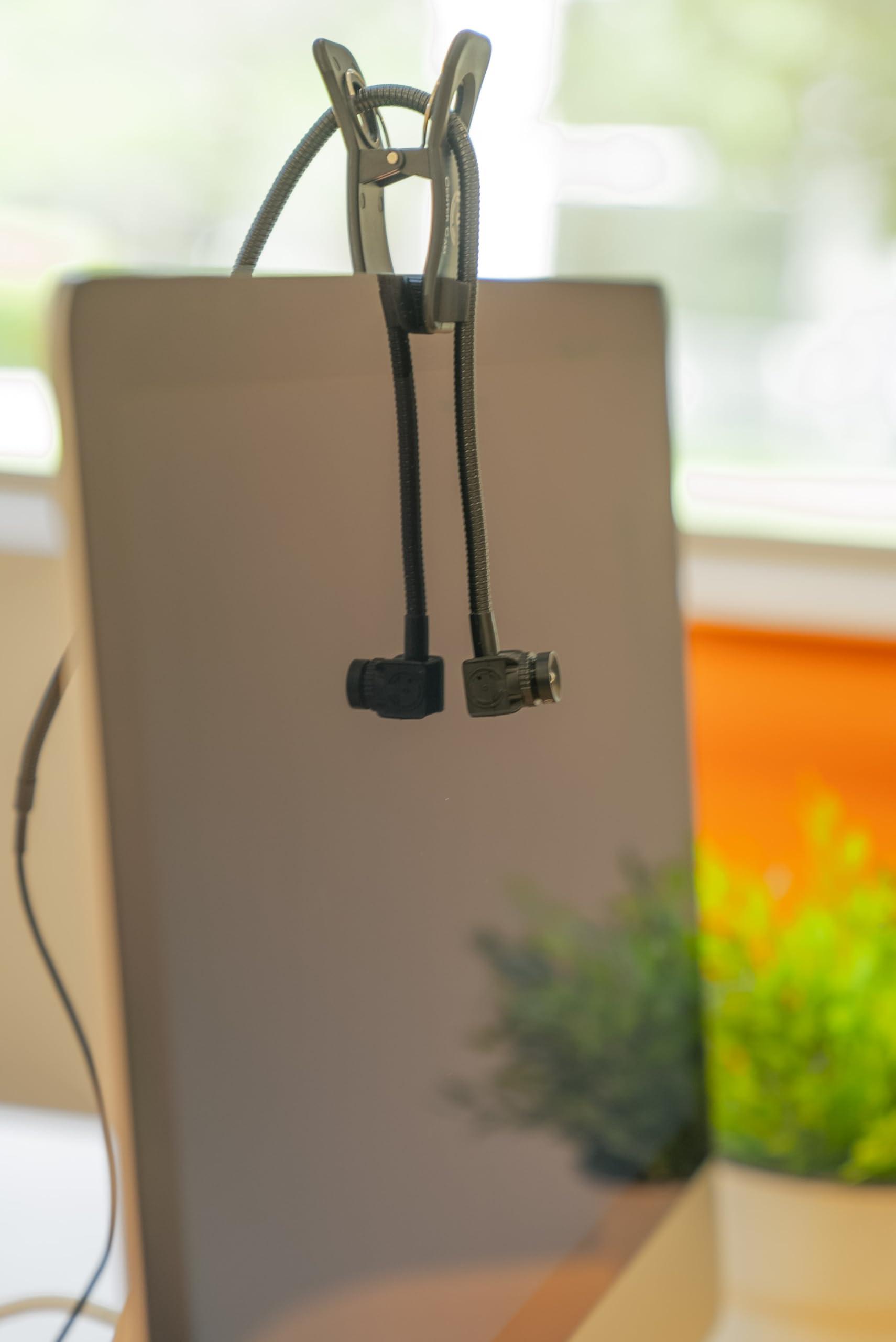 CC CENTER CAM Center Cam Deluxe Package - Middle-Screen HD 1080p Webcam, LED Ring Light, Carrying Case, Conference Lighting Kit for Zoom Meetings and Video Calls