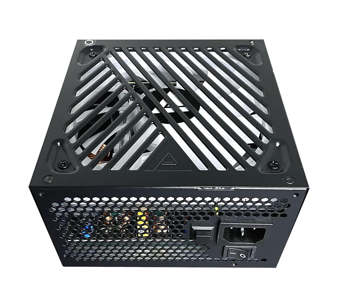 Apevia Apevia ATX-PM850W Premier 850W (No PCIe 5.0 & Gen 5 12VHPWR Connector) 80+ Gold Certified Active PFC ATX Semi-Modular Gaming Power Supply with 366 RGB Light Modes