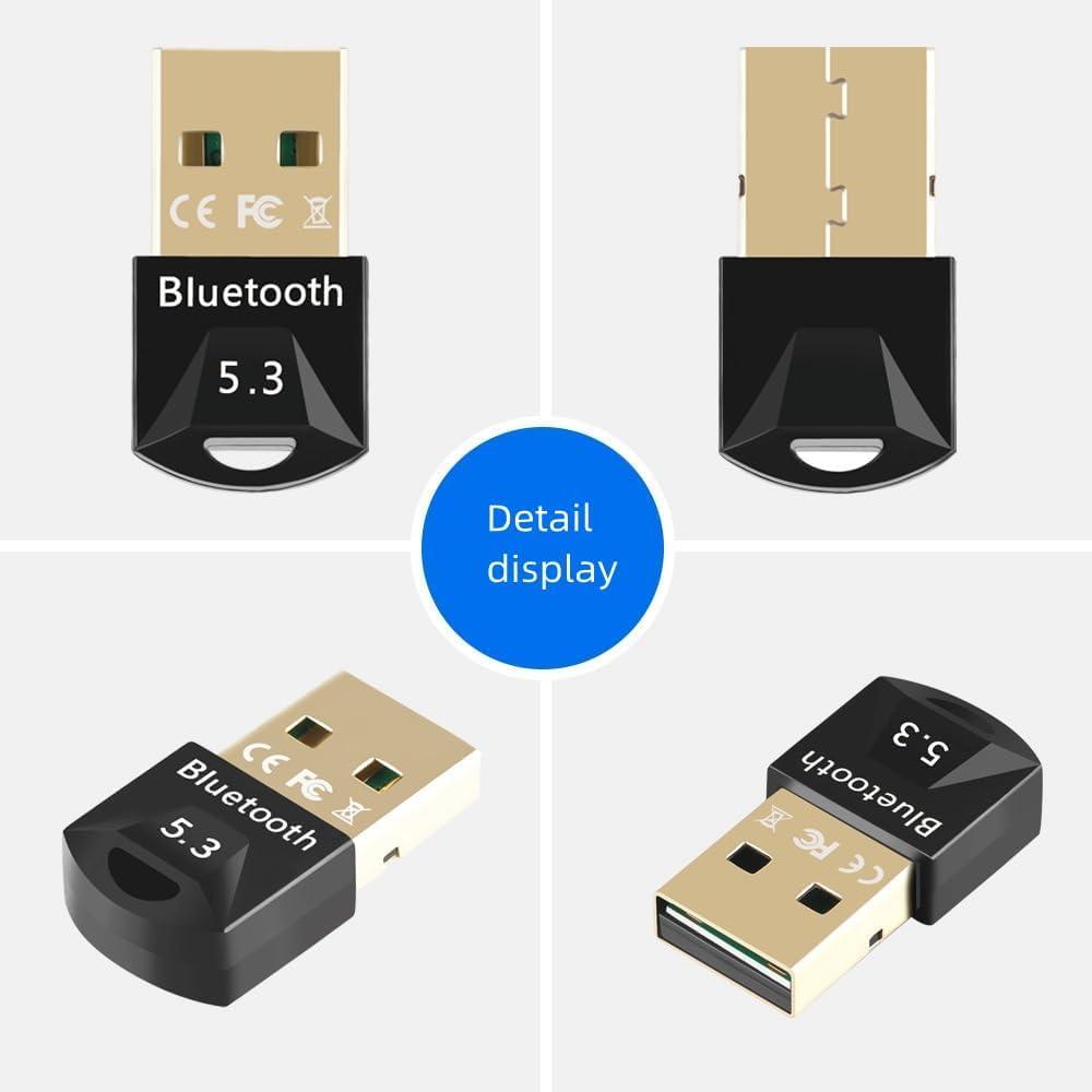 LIWEARE Bluetooth Adapter 5.3, Bluetooth Stick for Windows 11/10/8,1/7, USB EDR Bluetooth Dongle for PC, Laptop, Desktop