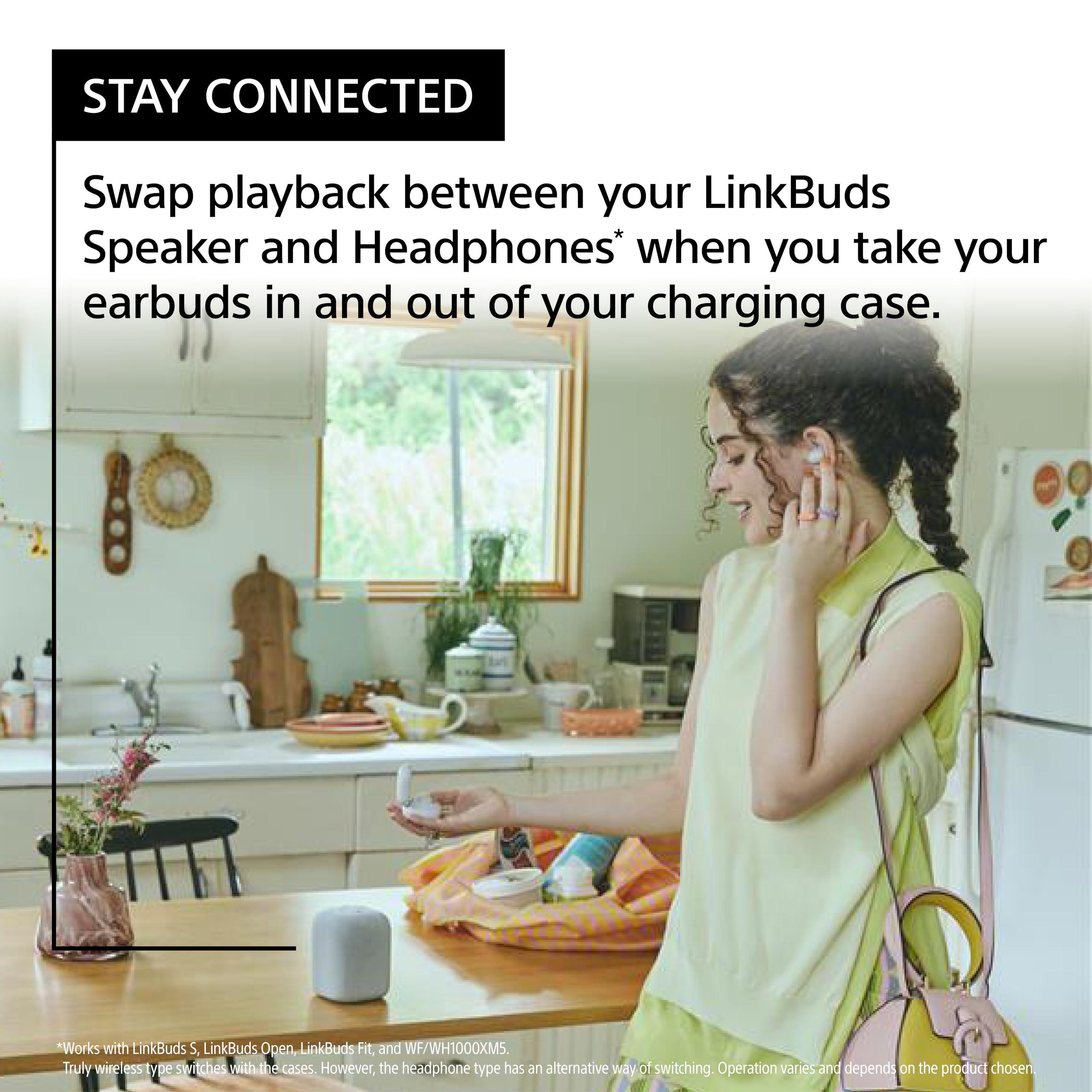 Sony Sony LinkBuds Fit x Olivia Rodrigo Truly Wireless Noise Canceling Earbud Headphones Small & Light, Violet (Limited Edition) LinkBuds Wireless Portable Bluetooth Speaker, Black