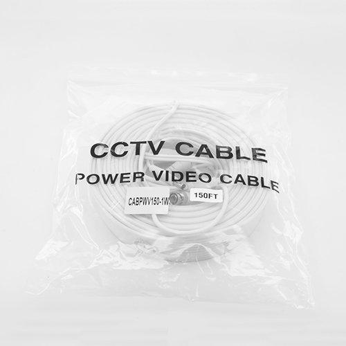 CVT 150ft White Premium Surveillace Thick Extension Cables for 16 CH SWANN D1 DVR SYSTEMS