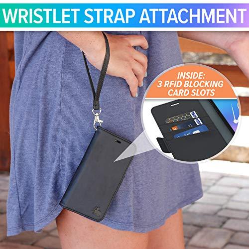 DefenderShield DefenderShield EMF Protection & 5G Anti Radiation iPhone X/XS Case - RFID Blocking EMF Shield Detachable Wallet Case Black