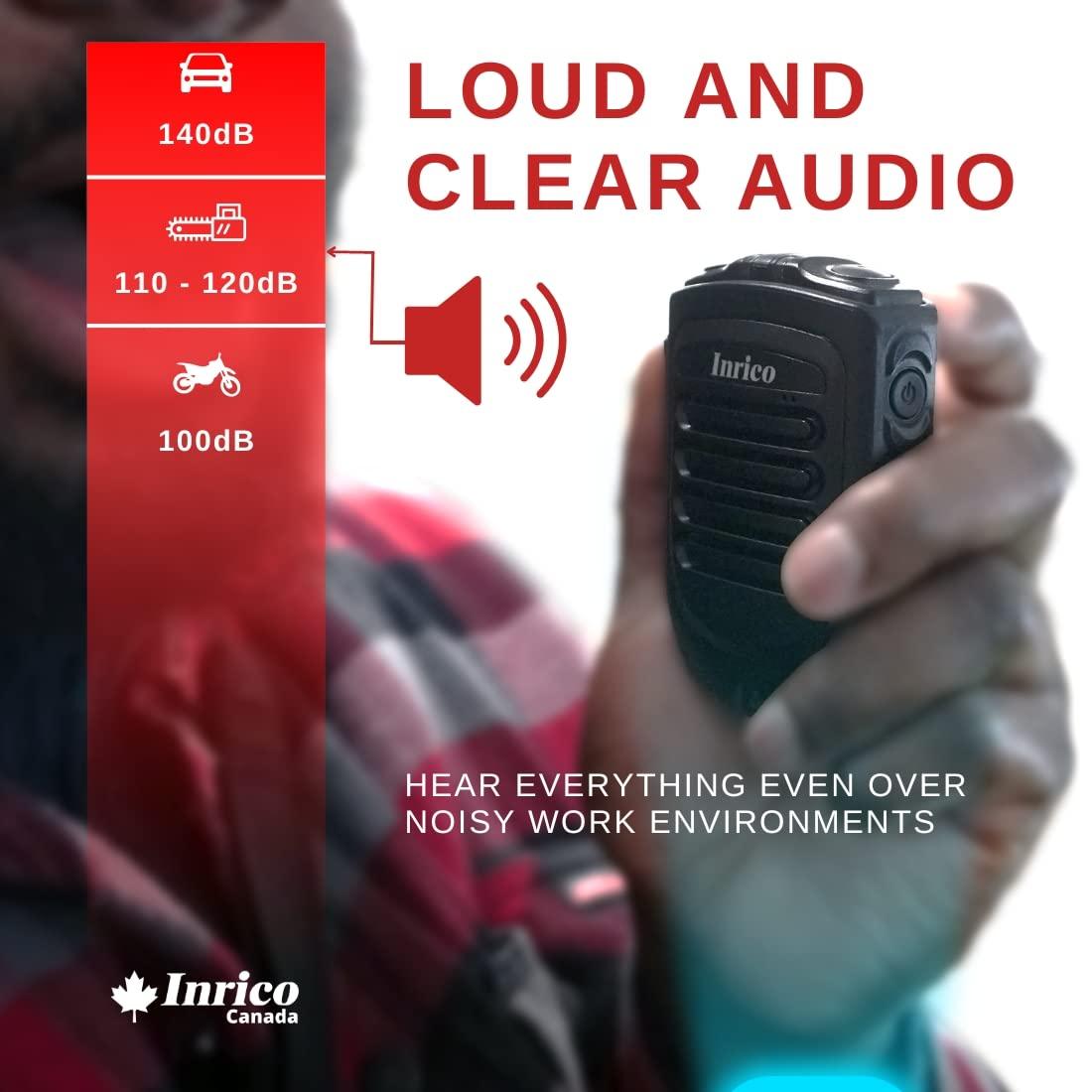 Inrico Inrico B01 Wireless Bluetooth Speaker Microphone B02 Works with Android and iOS on Applications Such As Zello, RealPTT