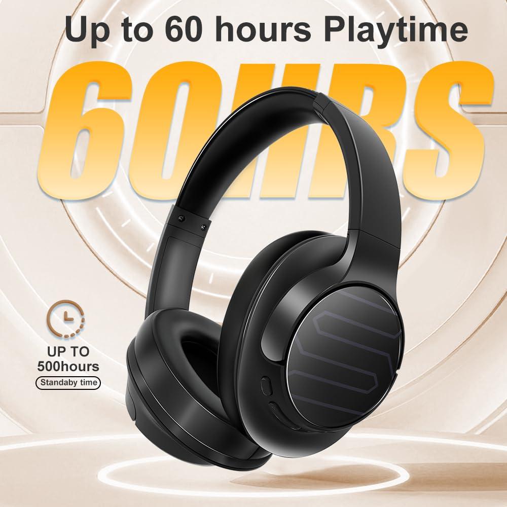 Soul Electronics Soul Ultra Wireless 2 - Wireless Over Ear Bluetooth Headphones, Foldable Design with Comfortable Protein Earpads,USB-C Quick Charging, 65 hrs Playtime,Low Latency,Deep Bass,for Travel,Sport,Gym -Black