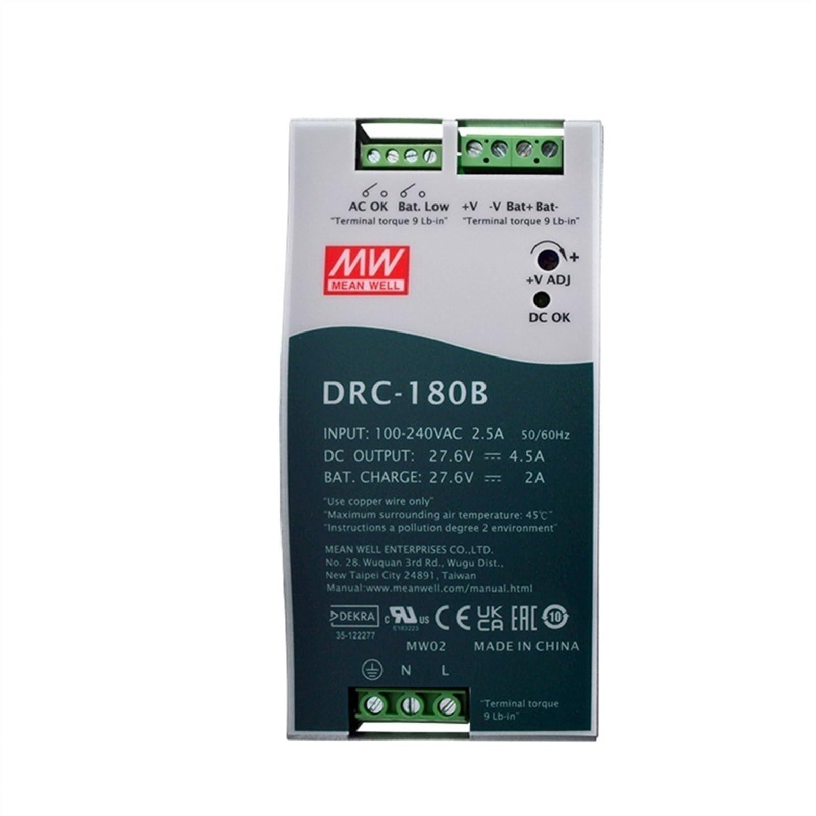 OJKRNXJD OJKRNXJD DRC-180A/B 180W UPS SMPS Switching Power Supply AC DC Din Rail Type Security Dual Output 13.8V 27.6V(DRC-180B)