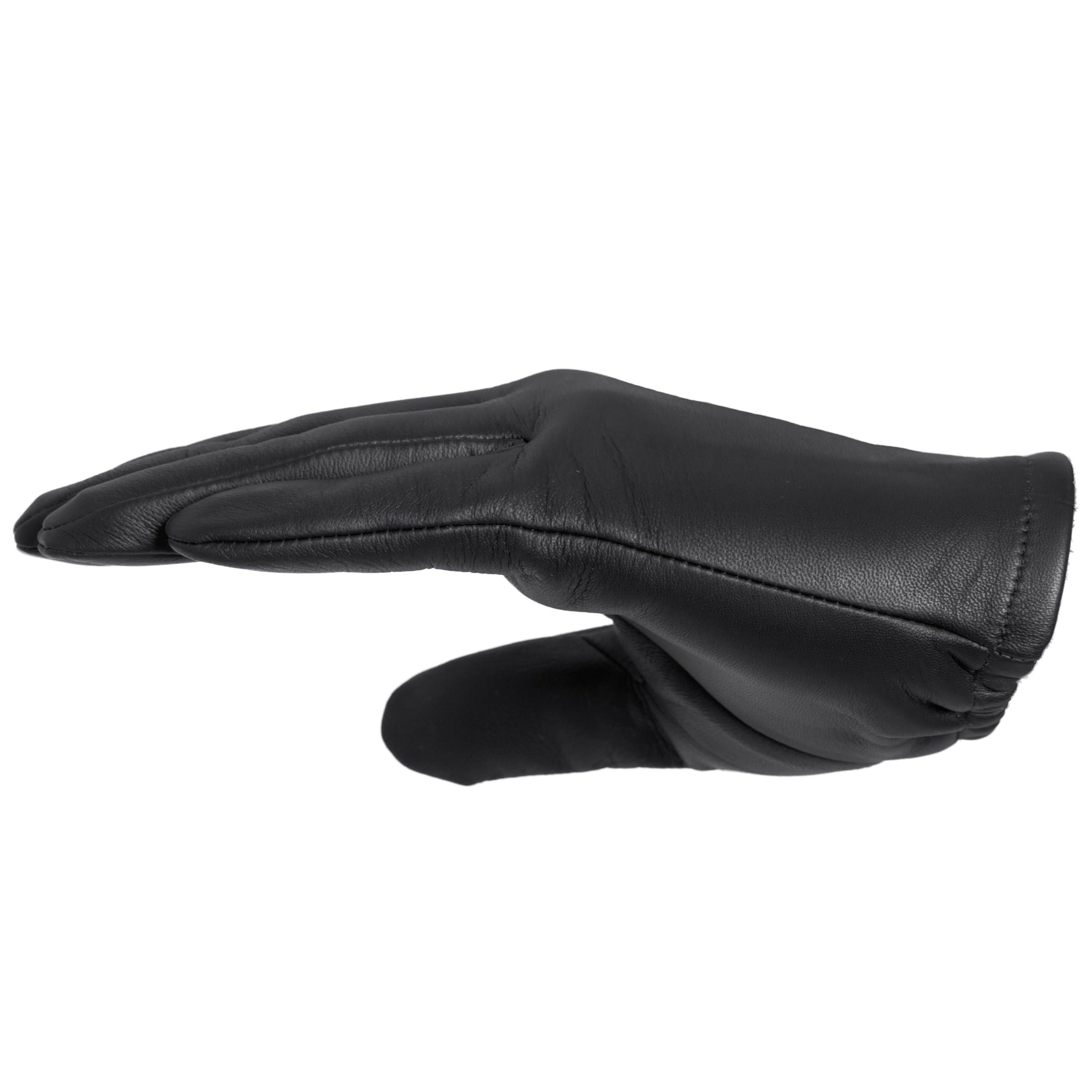 Tough Gloves Tough Gloves Patrol-X Ultra Thin Leather Gloves, TD301 Black Size 6