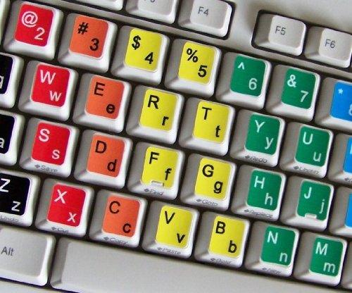 4Keyboard LEARNING ENGLISH COLORED STICKER FOR KEYBOARD (LOWER & UPPER CASE)