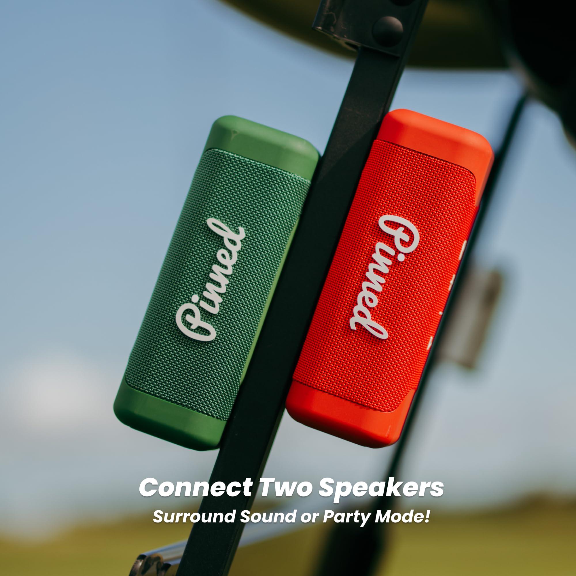 Pinned Golf Pinned The Sound Stick Speaker - 100% Waterproof Shower Speakers - Magnetic, Wireless Speakers with Bluetooth for Outdoors - Golf Gift Idea - 15+ Hour Battery Life, Dual Speaker Pairing - Navy