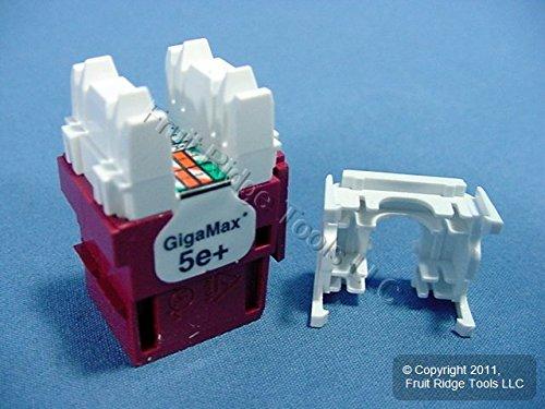 Leviton Leviton 5G110-RR5 Extreme CAT 5E UTP Jack, Dark RED