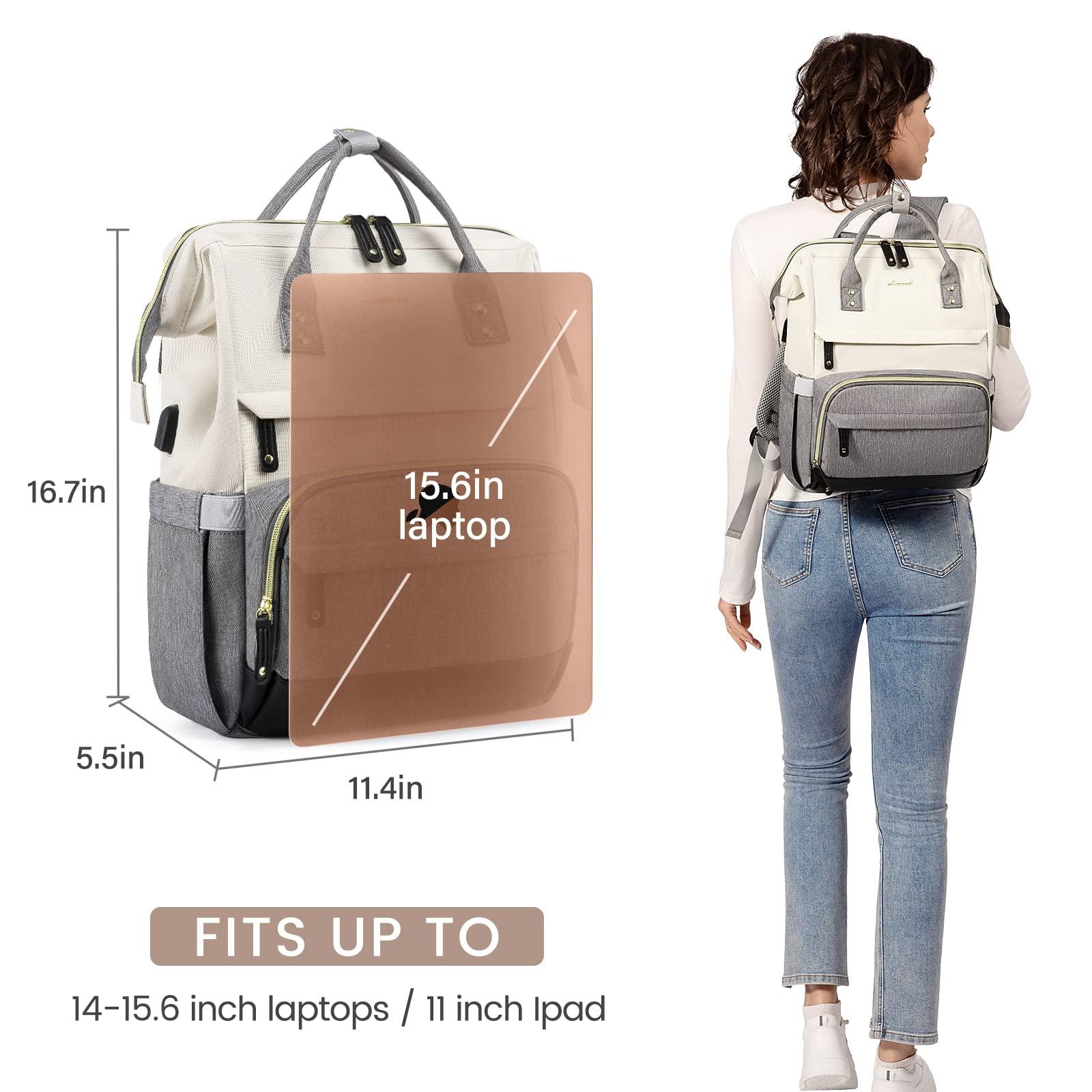 LOVEVOOK LOVEVOOK Laptop Backpack for Women, 15.6 Inch Work Business Backpacks Purse With Large Capacity, Waterproof Nurse Bag College Bookbag for School, Waterproof Casual Daypack for Travel