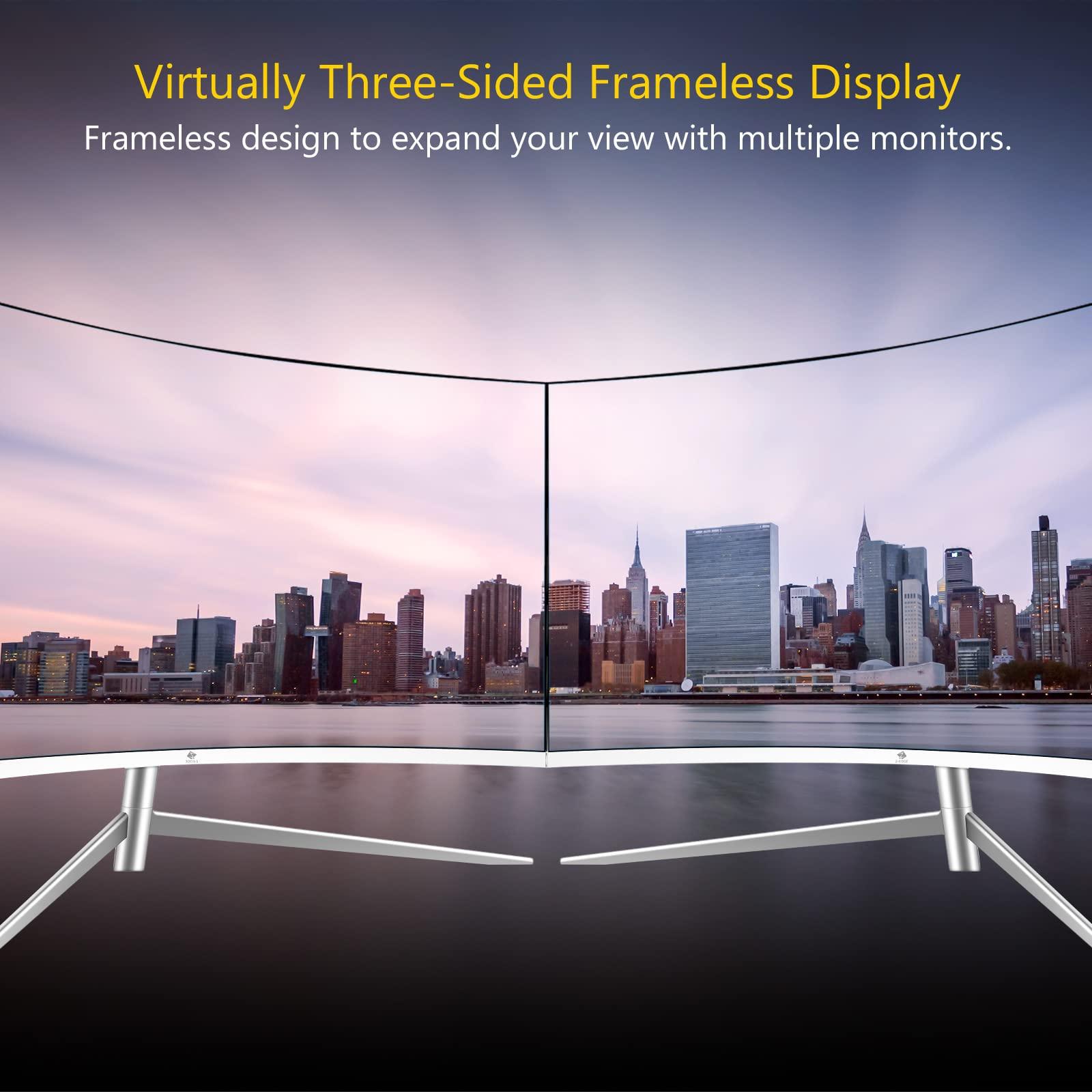 Z Z-EDGE Z-Edge 24-inch Curved Gaming Monitor, Full HD 1080P 1920x1080 LED Backlight Monitor, with 75Hz Refresh Rate and Eye-Care Technology, U24C 178 Wide View Angle, VGA+HDMI