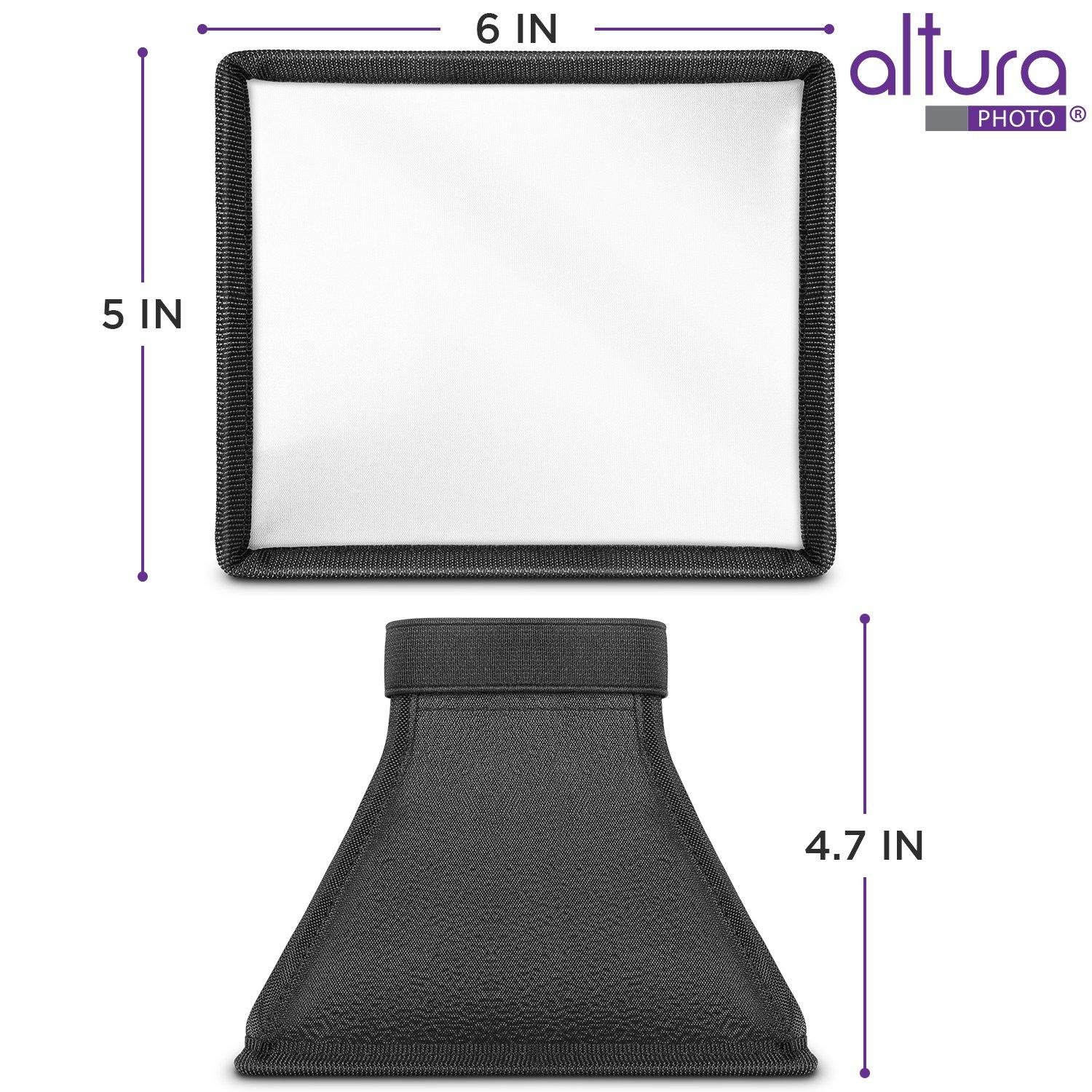 Altura Photo Altura Photo Flash Diffuser Light Softbox 6x5 (Universal, Collapsible with Storage Pouch) for Canon, Yongnuo and Nikon Speedlight