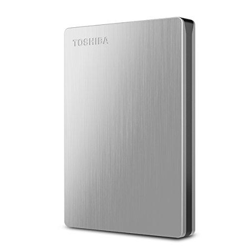 Toshiba Toshiba Canvio Slim II 1TB Portable External Hard Drive, Silver (HDTD210XS3E1)