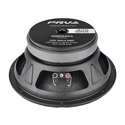 PRV AUDIO PRV AUDIO 10MR650A 10 Inch Midrange Speaker, 8 Ohm, 650 Watts, 97.5 db, 2.5 in Voice Coil Alto Series PRO Audio Mid Range Loudspeaker (Single)