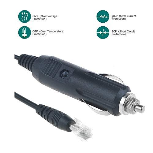 SLLEA SLLEA Car DC Adapter for Dual XDVD180 XDVD181 Portable DVD Player Auto Vehicle Boat RV Cigarette Lighter Plug Power Supply Cord Charger Cable PSU