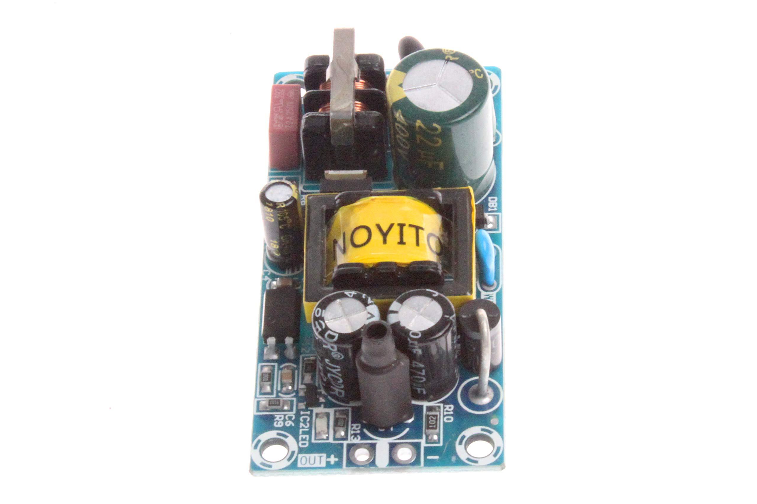 NOYITO NOYITO AC to DC Isolated Power Supply Module AC 120V 85V - 264V to DC 12V 1A 12W Peak 12V 2A 24W Max Power Module with Overvoltage Overload Short-Circuit Protection (12V 1A, Peak 2A)
