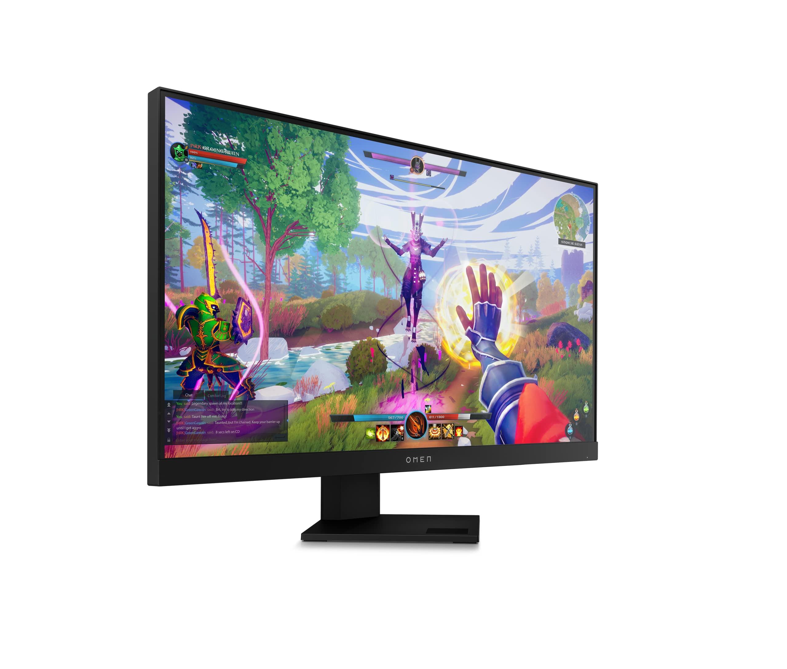 OMEN OMEN 25i Gaming Monitor, 1080p IPS FHD Display, 165Hz with 1ms Response Time, VESA HDR 400, NVIDIA G-SYNC Compatible, AMD FreeSync Premium Pro, VESA Mounting, Console Compatible, Eyesafe Screen