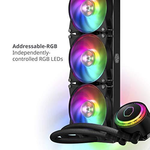 Cooler Master Cooler Master MasterLiquid ML360R ARGB Close-Loop AIO CPU Liquid Cooler, Dual Chamber Pump, 360mm Radiator, MF120 PWM, AMD Ryzen AM5/AM4/Intel LGA1700*/1200 (MLX-D24M-A20PC-RP)