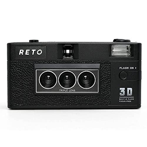 Reto Reto 3D Classic 35mm Film Camera Bundle with 35mm 400 ISO Color Negative Film, 36 Exposures