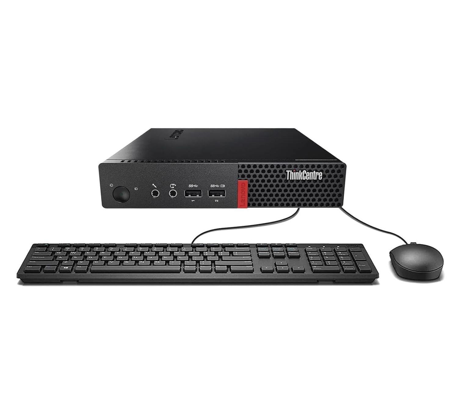 Lenovo Lenovo ThinkCentre M710q Tiny Desktop Computer, 6th Gen Intel Core i3-6100T, 16GB DDR4 RAM, 256GB SSD, DisplayPort, Keyboard and Mouse, WiFi, BT, Windows 10 Pro (Renewed)