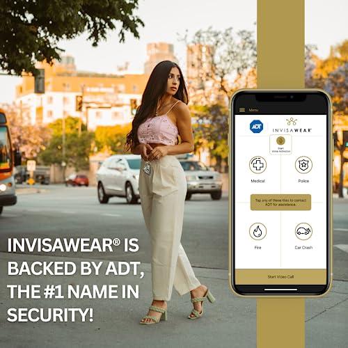 invisawear invisawear Smart Jewelry - Personal Safety Device - Gold Flower Keychain