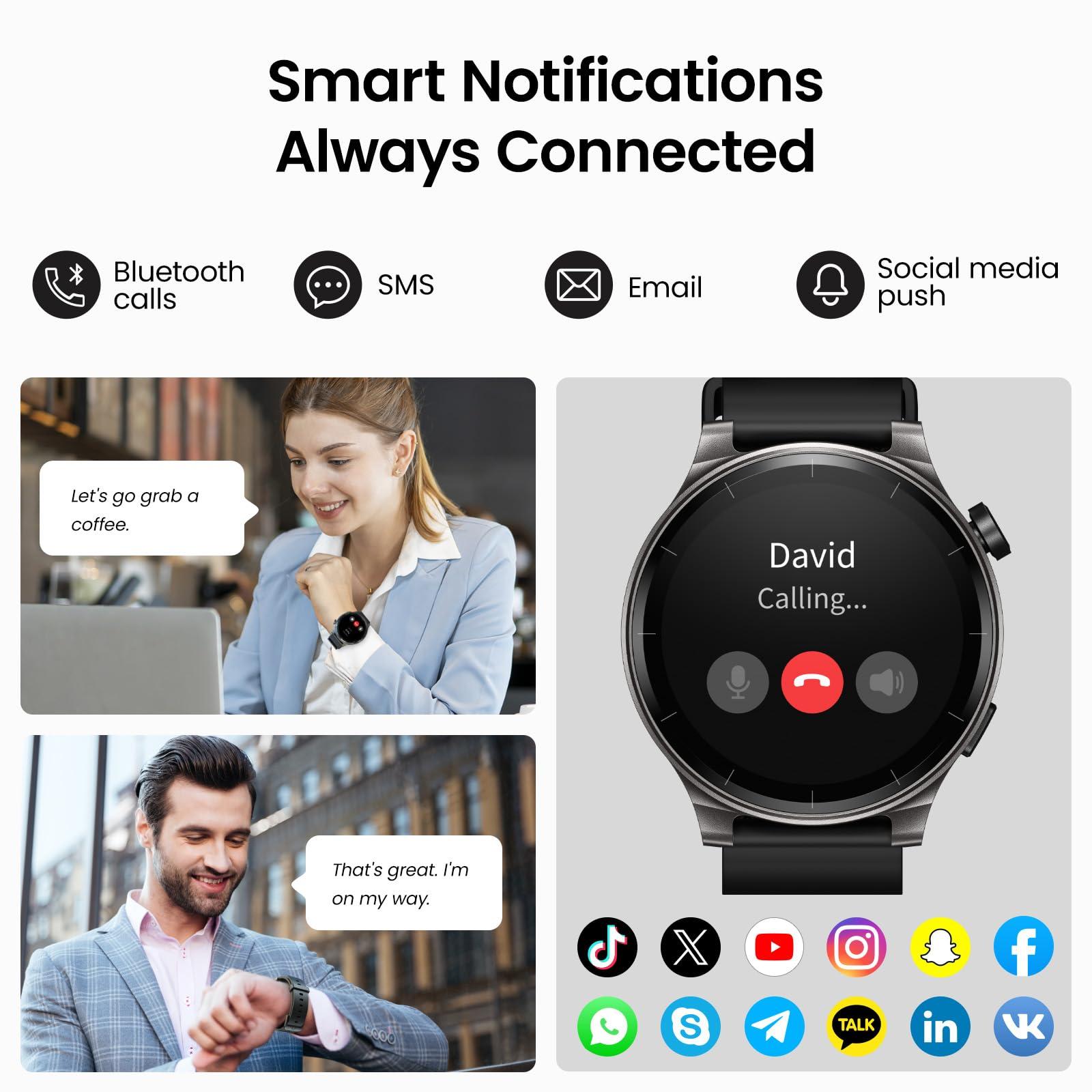 TOZO TOZO S5 Smartwatch (Answer/Make Calls) Sport Mode Fitness Watch, Black + T10 Wireless Bluetooth in-Ear Headphones Black