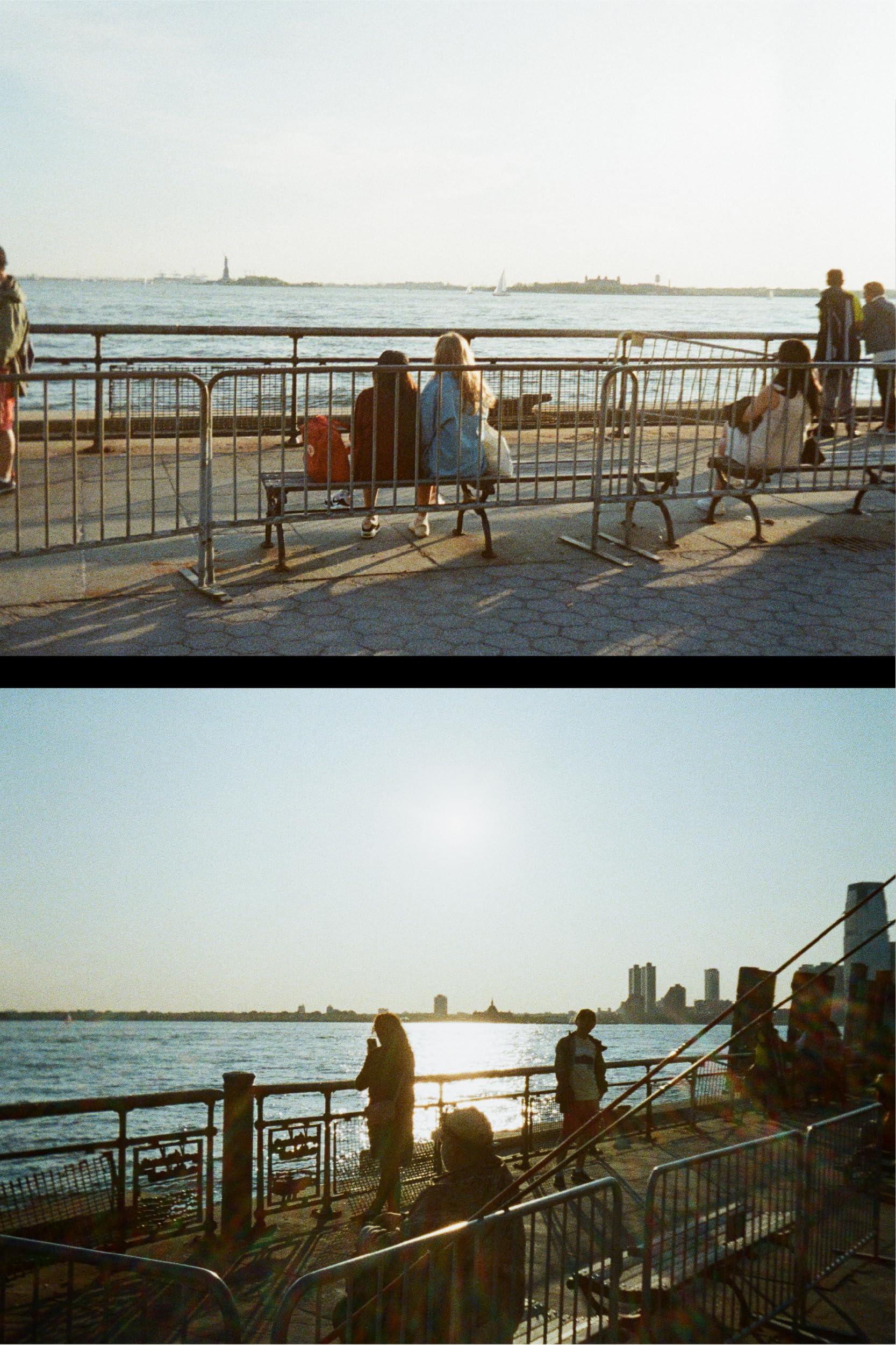 KODAK KODAK EKTAR H35N Half Frame Film Camera Bundle with Kodak Ultramax 400/24EXP 35mm Roll Film (Striped Silver, Bundle)