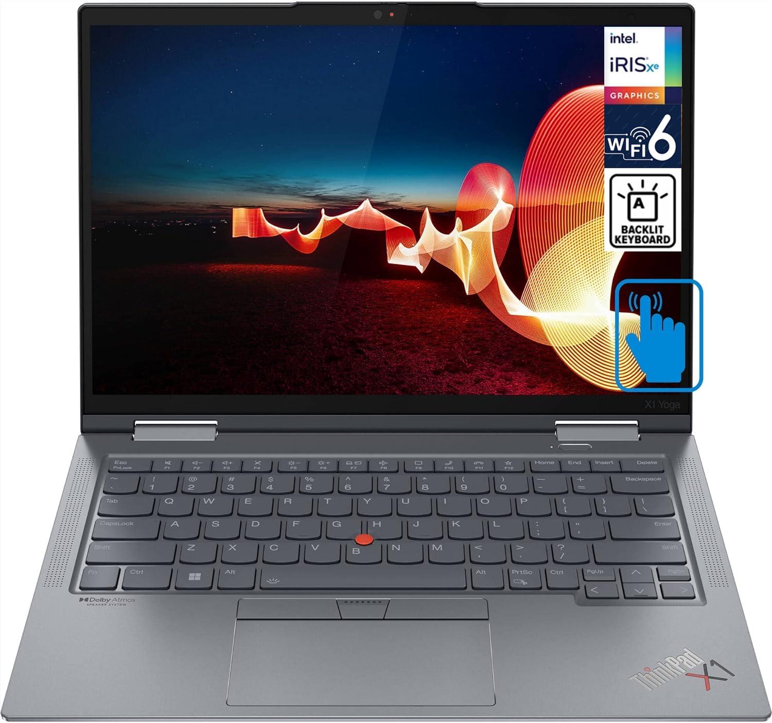 Lenovo Lenovo ThinkPad X1 Yoga Gen 6 14" FHD+ IPS, Touchscreen, 500 Nits, 2-in-1 Laptop (Intel i7-1165G7, 16GB RAM, 512GB SSD, Backlit KYB, Fingerprint, 2 Thunderbolt 4, Active Pen, Win11P) w/DKZ Hub