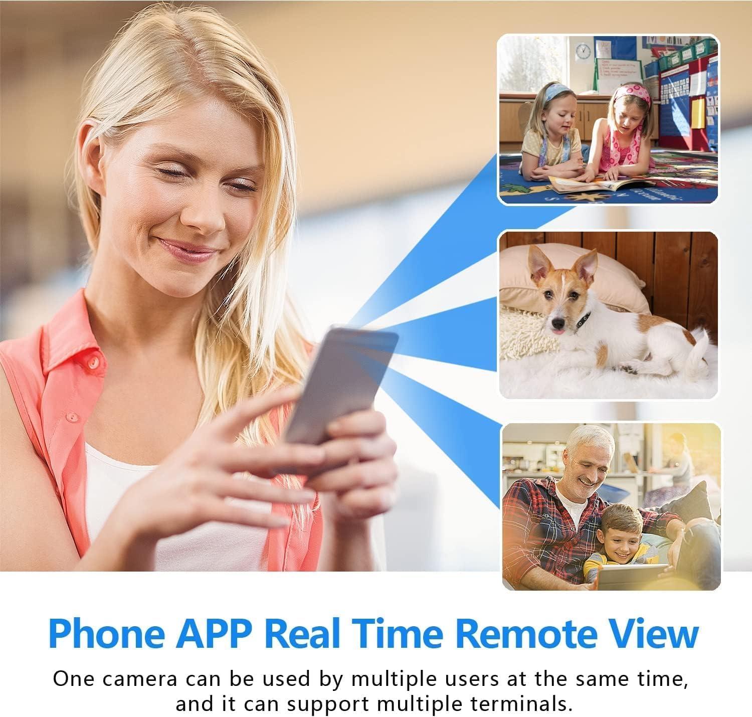 Rettru Smallest Wireless WiFi Hidden Camera,HD1080P Video Recording Live Feed,Portable Camera,Nanny Cam,Baby Monitor with Night Vision,Motion Detection,Cloud Storage,Remote Viewing for iOS Android Phone APP