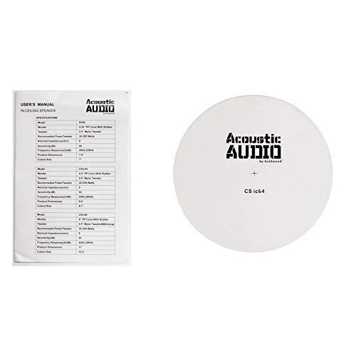 Acoustic Audio by Goldwood Acoustic Audio CSic64 Frameless in Ceiling 6.5" Speaker 2 Pair Pack 3 Way Home Theater Speakers